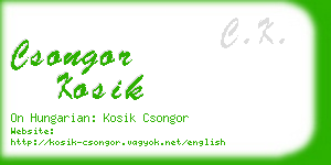 csongor kosik business card